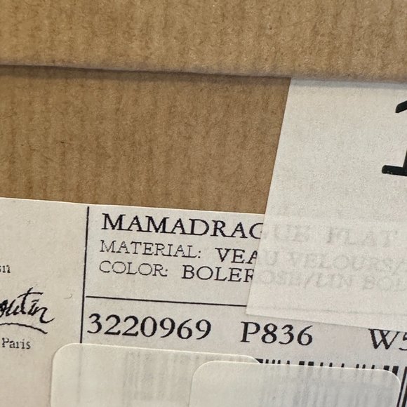 Christian Louboutin MAMADRAGUE Suede Ballerina Ballet Flat Shoes Bolerose - Picture 16 of 16